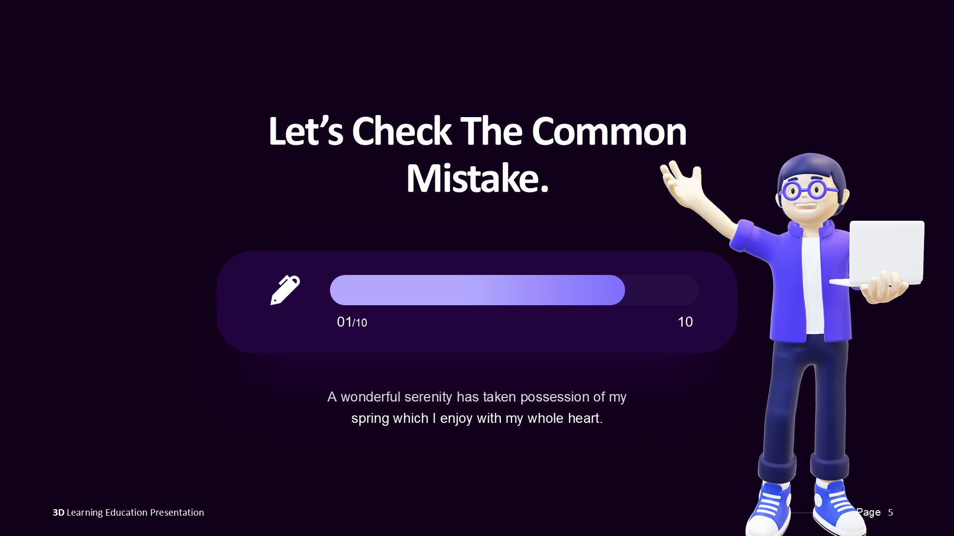 3D Learning Dark slide 5